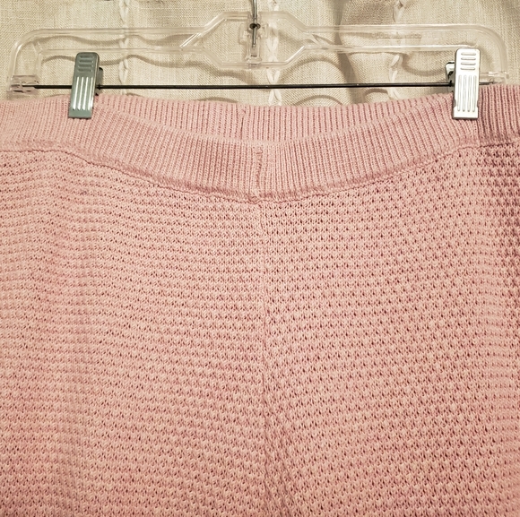 Free People Beach Size L Hailee Sweater Pant Texturized Pink Beach Pants Only - Picture 6 of 12